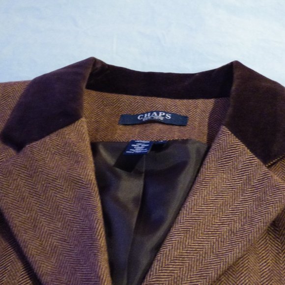 Brown tweed Chaps ladies jacket US 14 - Picture 12 of 12